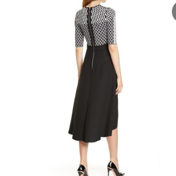 ted baker aggigi tulip skirted bodycon dress in black size 2 nwot - Picture 4 of 11